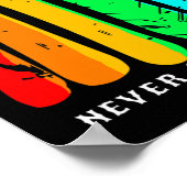 スノーボードおもしろいボード ポスター (角)