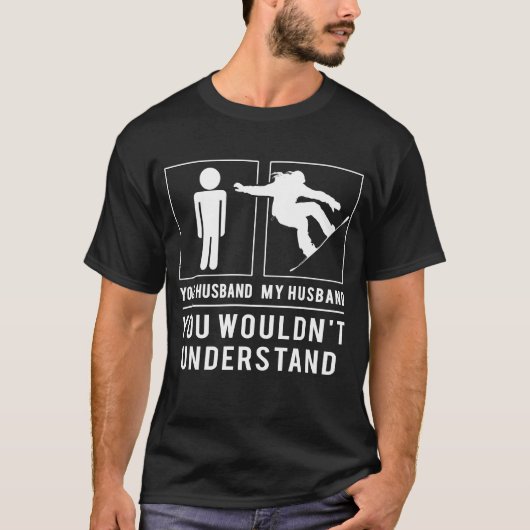 スノーボードおもしろい夫T型 – 破砕理由 Tシャツ (正面)