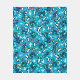 スノーボードおもしろい フリースブランケット