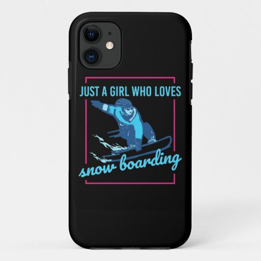 スノーボードが大好きな女の子 Case-Mate iPhoneケース (裏面)