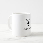 スノーボードが大好き コーヒーマグカップ (正面左)