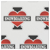 スノーボードが大好き ファブリック (クローズアップ)