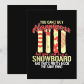 スノーボードが私を幸せにする 招待状 (正面/裏面)