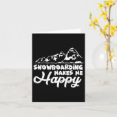 スノーボードで幸せなスノーボード1 カード (黄色い花)