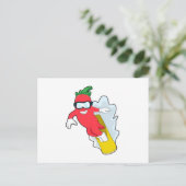 スノーボードとスノーボーディング ポストカード (スタンド正面)