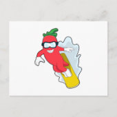 スノーボードとスノーボーディング ポストカード (正面)