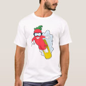 スノーボードとスノーボード Tシャツ (正面)