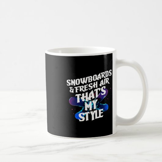 スノーボードと私のスタイル コーヒーマグカップ (右)