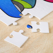 スノーボードにライオン ジグソーパズル (側面)