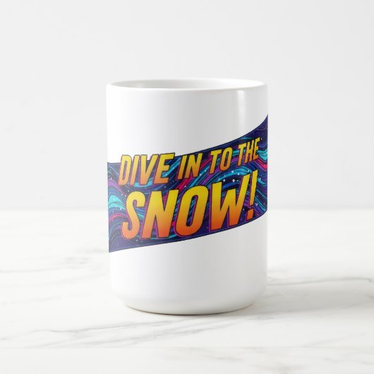 スノーボードに飛び込む コーヒーマグカップ (中央)