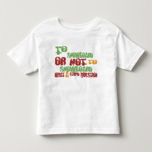 スノーボードに トドラーTシャツ (正面)