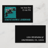 スノーボードのカスタマイズ可能な名刺 名刺 (正面/裏面)