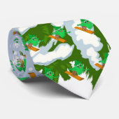 スノーボードのクリスマスツリー ネクタイ (ロール)