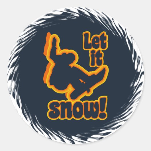 スノーボードのシール ラウンドシール (正面)