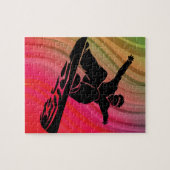 スノーボードのジャンプ ジグソーパズル (横)