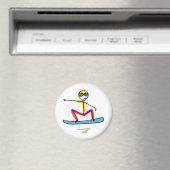 スノーボードのスティックマン マグネット (インサイチュ (食洗機))