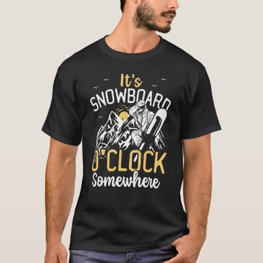 スノーボードのスノーボードの時だ Tシャツ (正面)