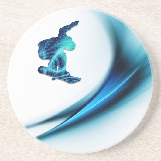 スノーボードのデザインのコースター コースター (正面)