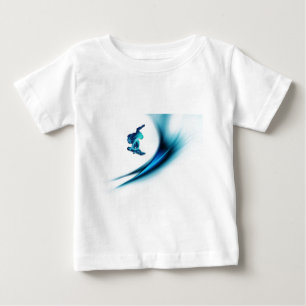 スノーボードのデザインのベビーのTシャツ ベビーTシャツ