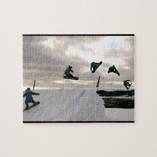 スノーボードのトリックのパズル ジグソーパズル (横)