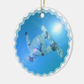 スノーボードのトリックの写真のオーナメント セラミックオーナメント (左)