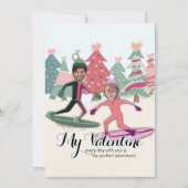 スノーボードのバレンタイン シーズンカード (正面)