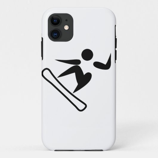 スノーボードのピクトグラム Case-Mate iPhoneケース (裏面)
