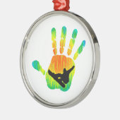 スノーボードのピーク7 メタルオーナメント (左)