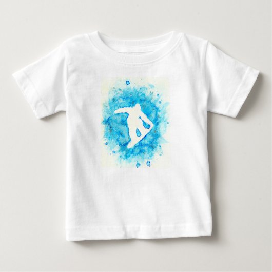 スノーボードのベビーのTシャツ ベビーTシャツ (正面)