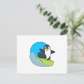 スノーボードのペンギン.PNG ポストカード (スタンド正面)