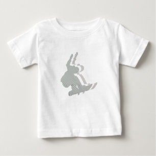 スノーボードのロゴのデザインのベビーのTシャツ ベビーTシャツ
