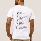 スノーボードの世界旅行-夢。 Tシャツ (裏面)