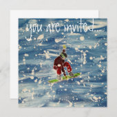 スノーボードの招待状 招待状 (正面/裏面)