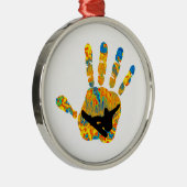 スノーボードの方法 メタルオーナメント (右)