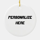 スノーボードの極度なスポーツのオーナメント セラミックオーナメント (裏面)