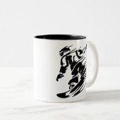 スノーボードの極端のスポーツ ツートーンマグカップ (正面右)