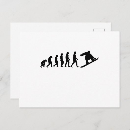 スノーボードの進化 スノーボードギフト ポストカード (正面/裏面)