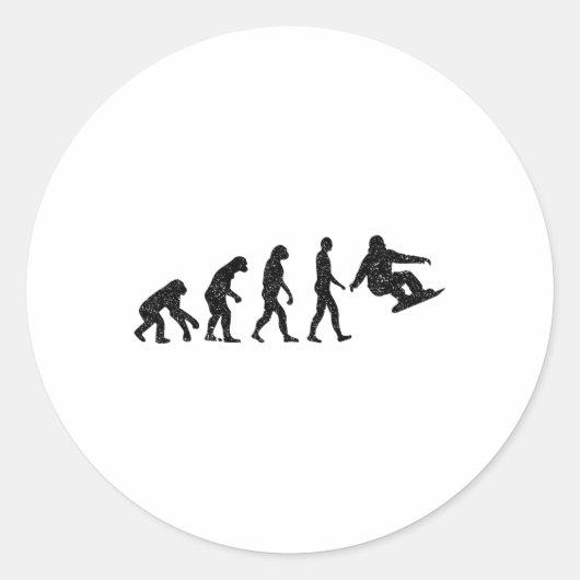 スノーボードの進化 – スノーボード愛好家Winter S ラウンドシール (正面)