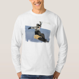 スノーボードの進水の人の長袖のTシャツ Tシャツ