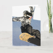 スノーボードの進水の挨拶状 カード (正面)