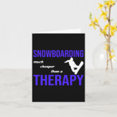 スノーボードはセラピーよりずっと安い カード (黄色い花)