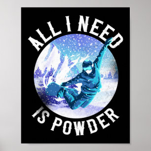 スノーボードはパウダーヴィンテージ ポスター