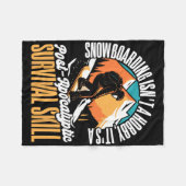 スノーボードはホブではない2 フリースブランケット (正面(横))