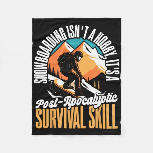 スノーボードはホブではない2 フリースブランケット (正面)