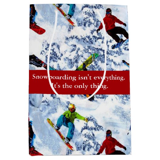 スノーボードは全てではない ミディアムペーパーバッグ (正面)
