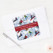 スノーボードは全てのステッカーではない スクエアシール (封筒)