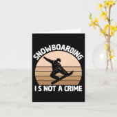 スノーボードは犯罪のスノーボーダー活動家Wではない カード (黄色い花)
