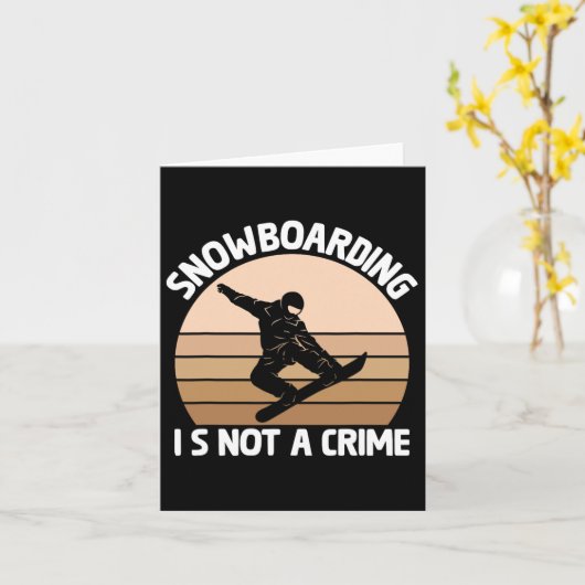 スノーボードは犯罪のスノーボーダー活動家Wではない カード (黄色い花)