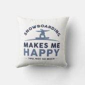 スノーボードは私にとってそれほど嬉しくはない クッション (裏面)