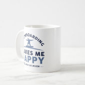 スノーボードは私にとってそれほど嬉しくはない コーヒーマグカップ (正面左)